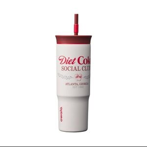 Owala White and Red Water Bottle